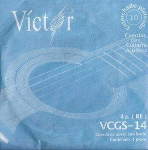 4ta Cuerda de Acero para Guitarra Acústica 14 Victor