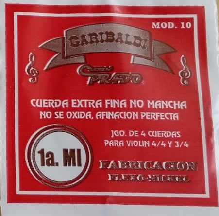 1ra Cuerda para Violín PRA-10-1A  Garibaldi