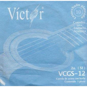2da Cuerda de Acero para Guitarra Acústica 12 Victor