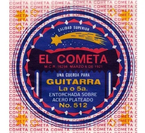 5ta Cuerda de Acero para Guitarra Acústica 512 El Cometa
