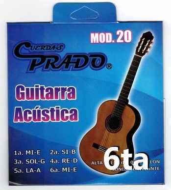 6ta Cuerda Nylon para Guitarra Acústica PRA-20-6A Prado