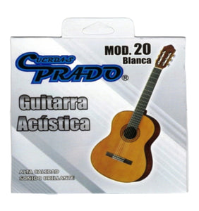 Encordadura de Nylon Blanco para Guitarra Clásica PRA-20BLANCO Prado